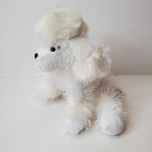 GANZ Webkinz 'Poodle' HM014 White Dog‎ *No Code* Plush 8"